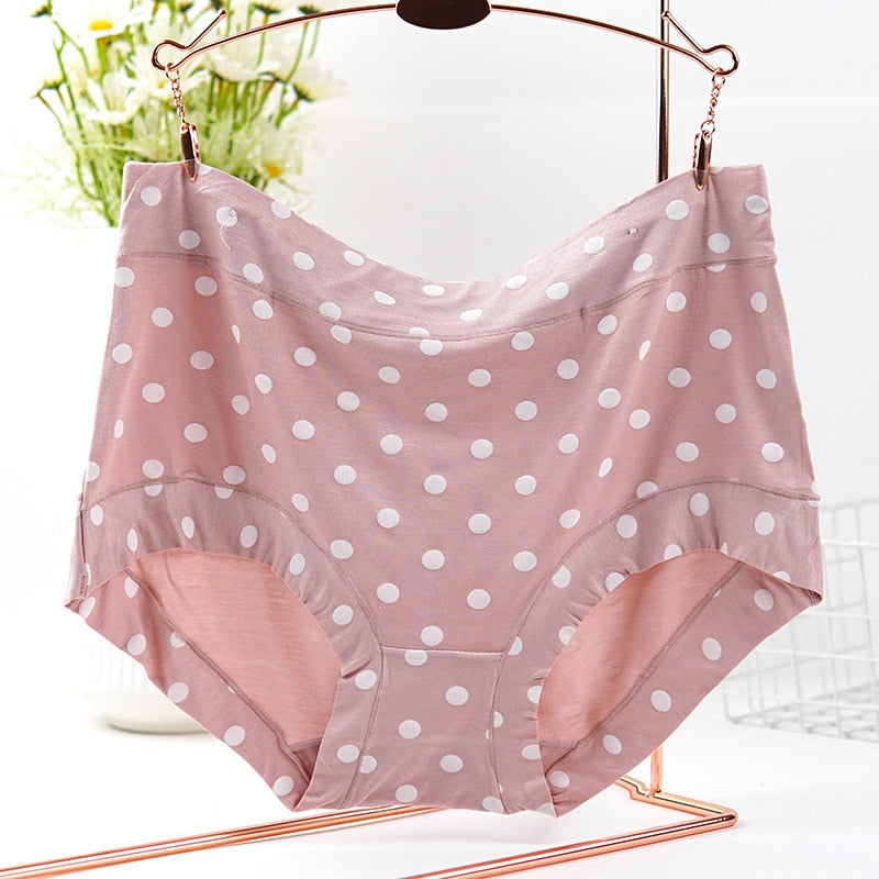 Plus Size Polka Dot High Waist Panties