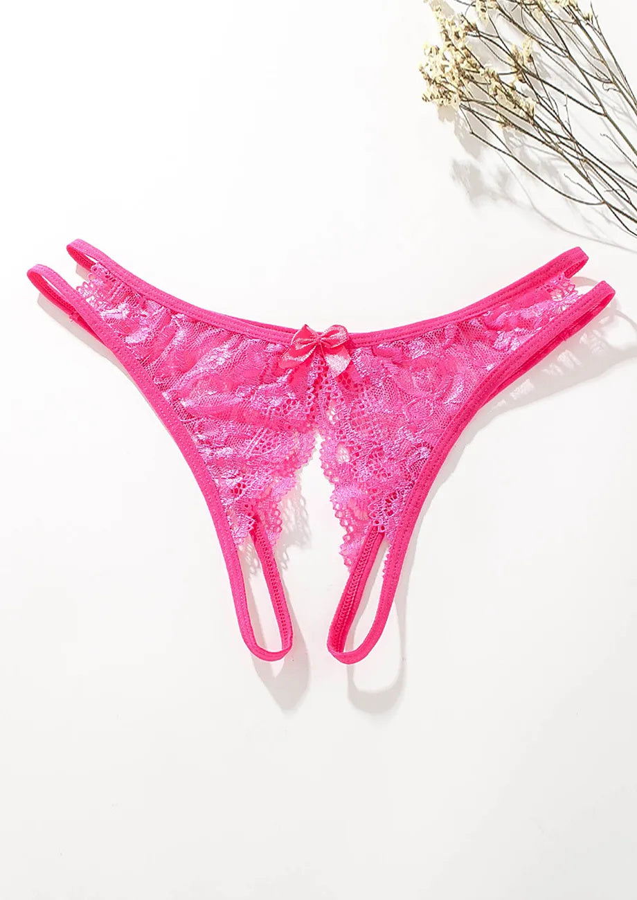 Cut-Out Detail Low-Waisted Pink Thong