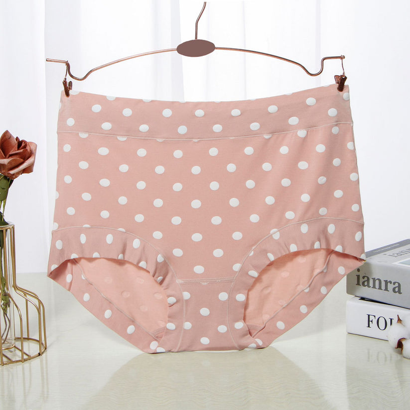 Plus Size Polka Dot High Waist Panties