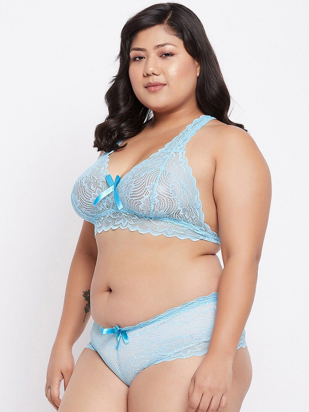 Women Plus Size Lace Lingerie Set