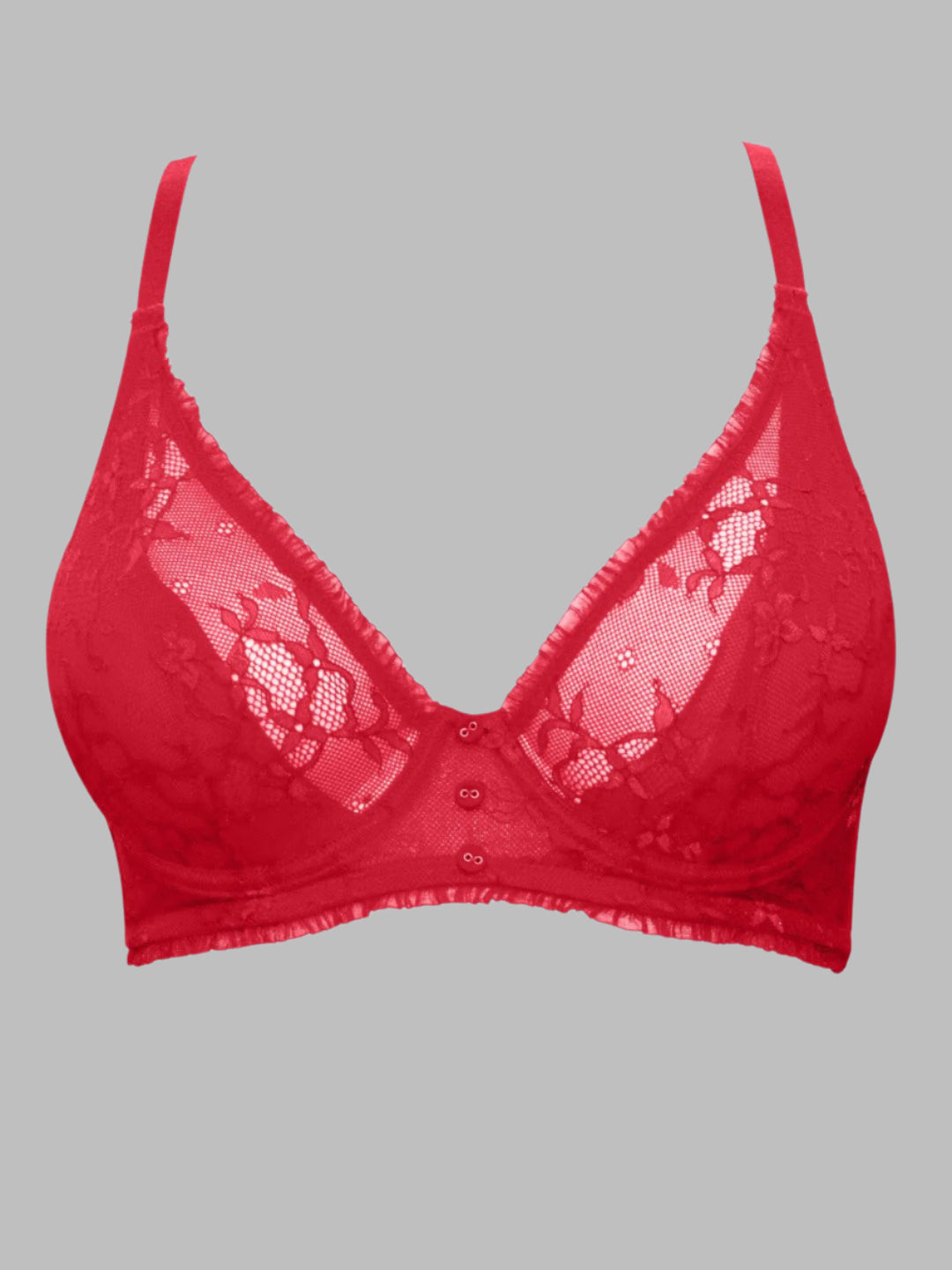 New York Unlined Longline Bra - Racing Red