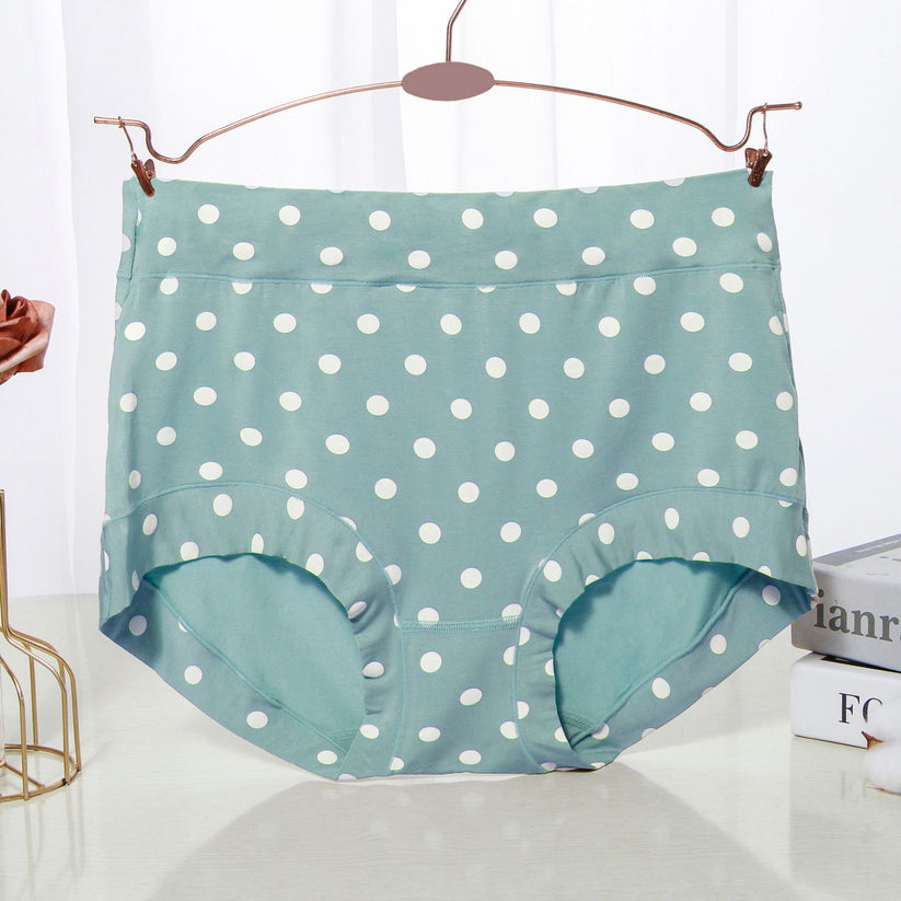 Plus Size Polka Dot High Waist Panties