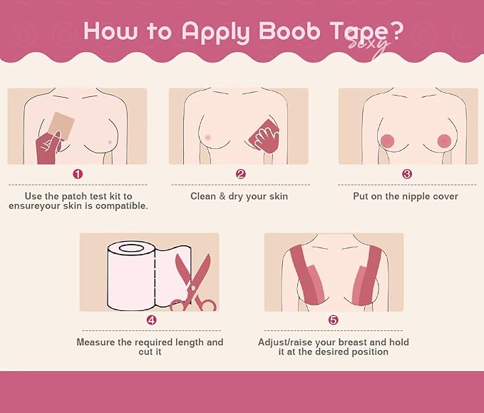 Boob Tape Kit - Instant Boob Tape For Women (Beige)