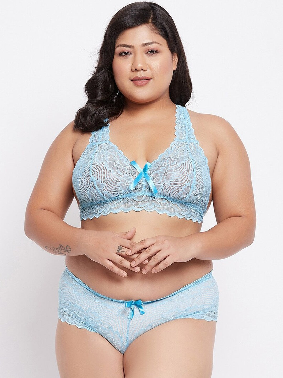 Women Plus Size Lace Lingerie Set