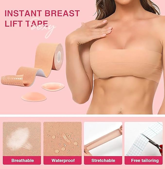 Boob Tape Kit - Instant Boob Tape For Women (Beige)