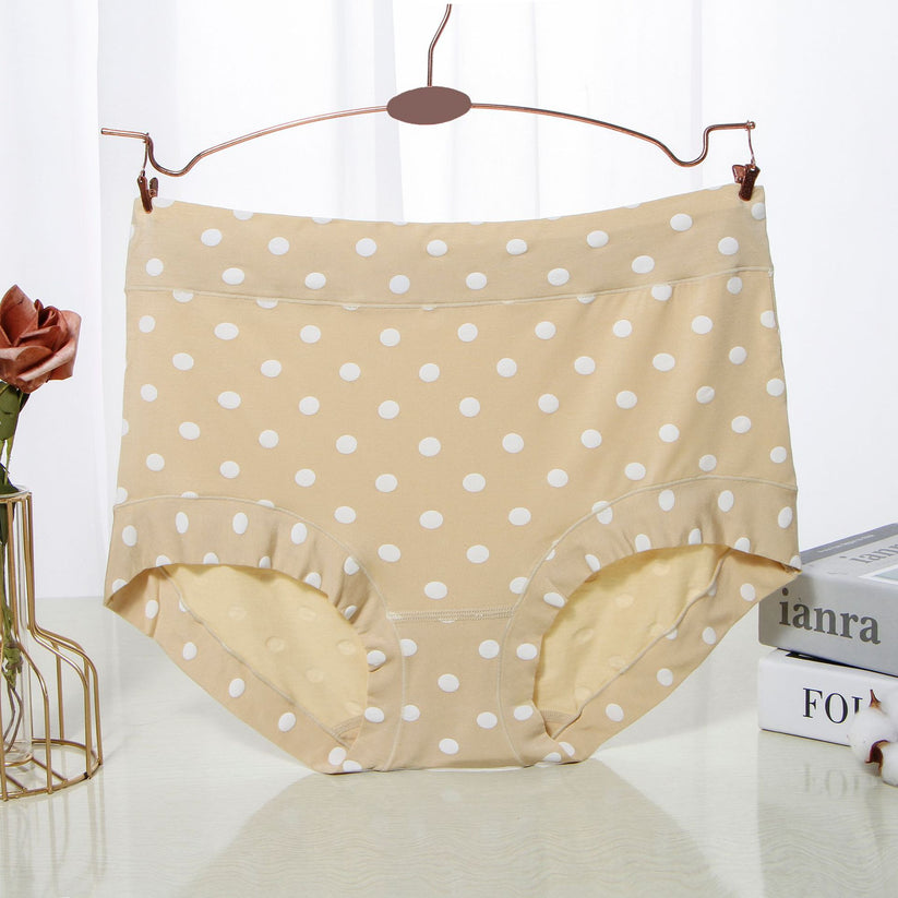 Plus Size Polka Dot High Waist Panties