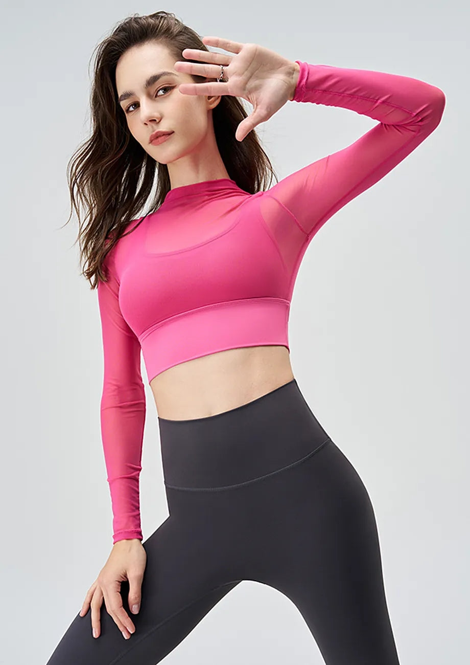 Mock Neck Activewear Top