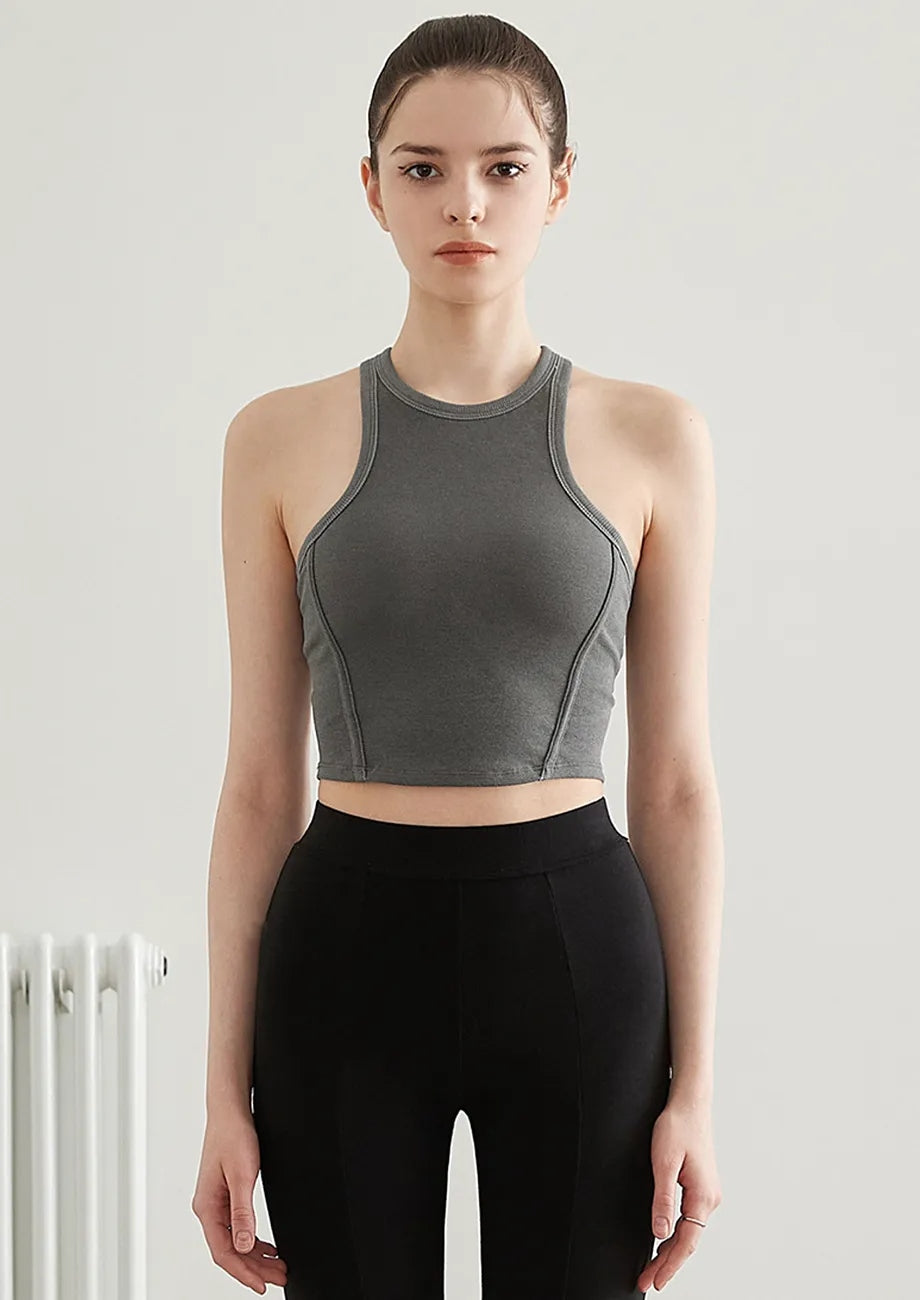 Grey Racerback Tank Top