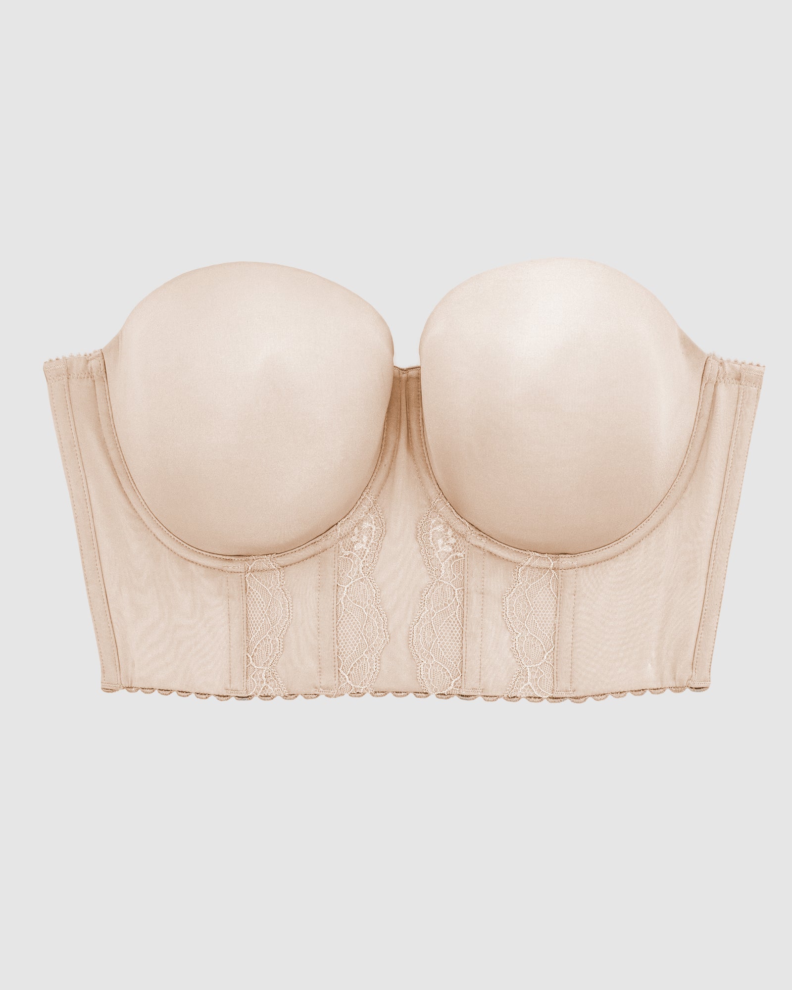 Elissa Seamless Padded Longline Strapless Bra- European Nude