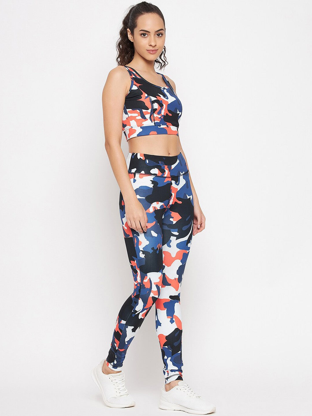 Medium Impact Camouflage Print Sports Bra & Tights