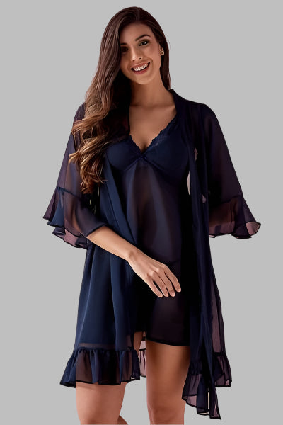 Basic Robe in Navy