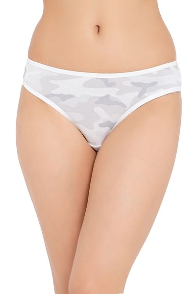 Low Waist Camouflage Print Bikini Panty - Cotton