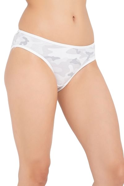 Low Waist Camouflage Print Bikini Panty - Cotton