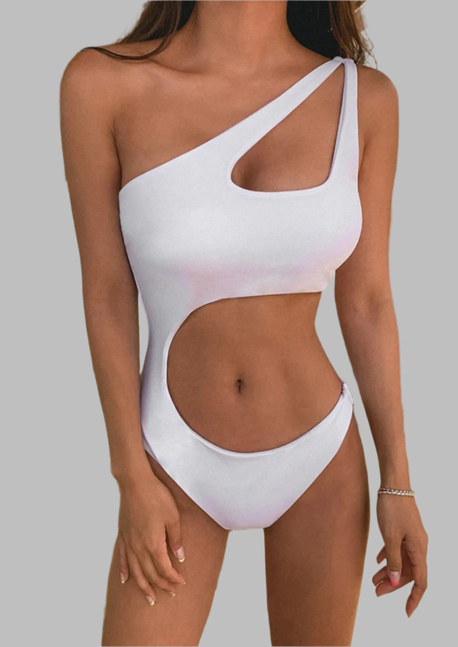 One-shoulder Hollow Swimsuit